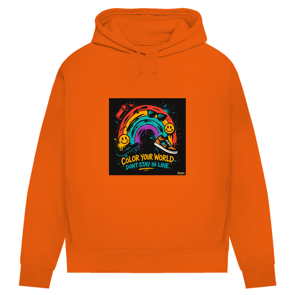 Damen Premium Bio Hoodie Color Your World