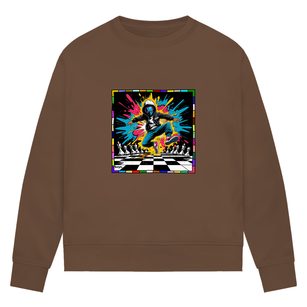 Damen Premium Bio Sweatshirt Chess Splash