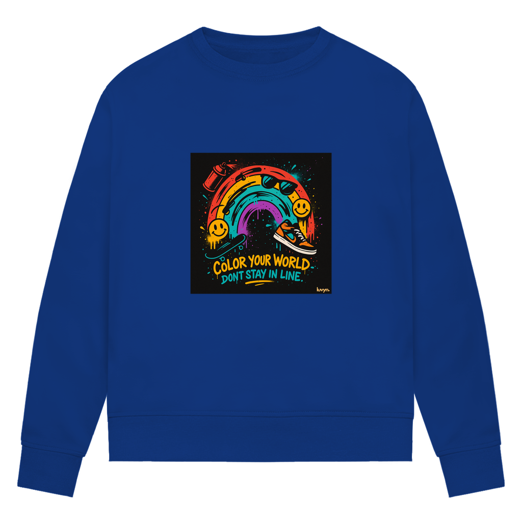 Damen Premium Bio Sweatshirt Color Your World