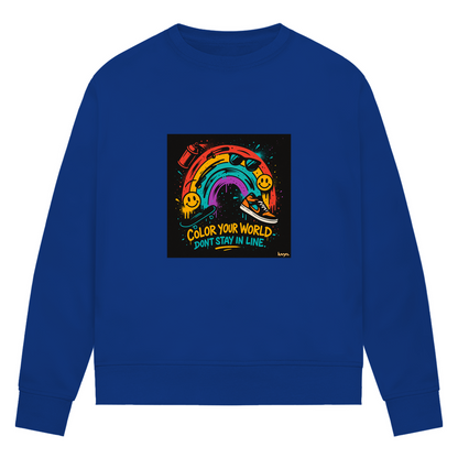 Damen Premium Bio Sweatshirt Color Your World