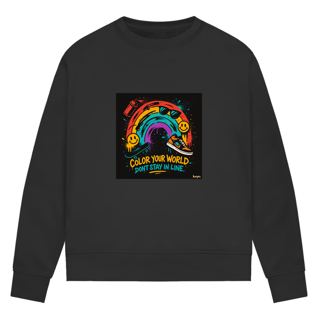 Damen Premium Bio Sweatshirt Color Your World