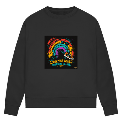 Damen Premium Bio Sweatshirt Color Your World