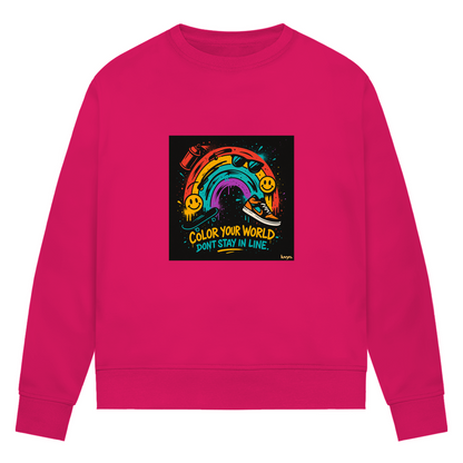 Damen Premium Bio Sweatshirt Color Your World