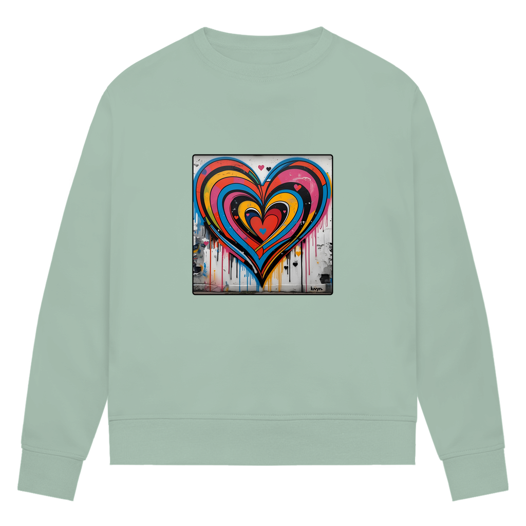 Damen Premium Bio Sweatshirt Heartcore