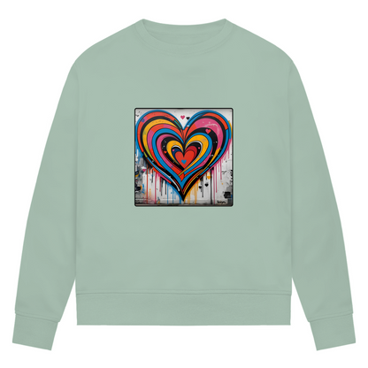 Damen Premium Bio Sweatshirt Heartcore