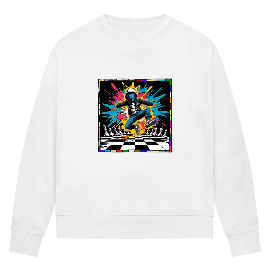 Damen Premium Bio Sweatshirt Chess Splash