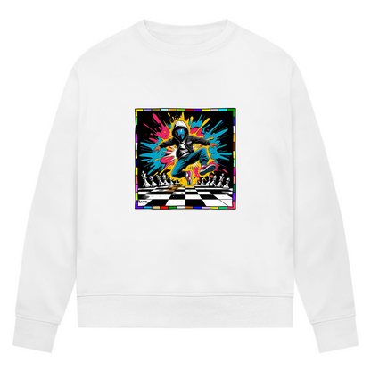 Damen Premium Bio Sweatshirt Chess Splash