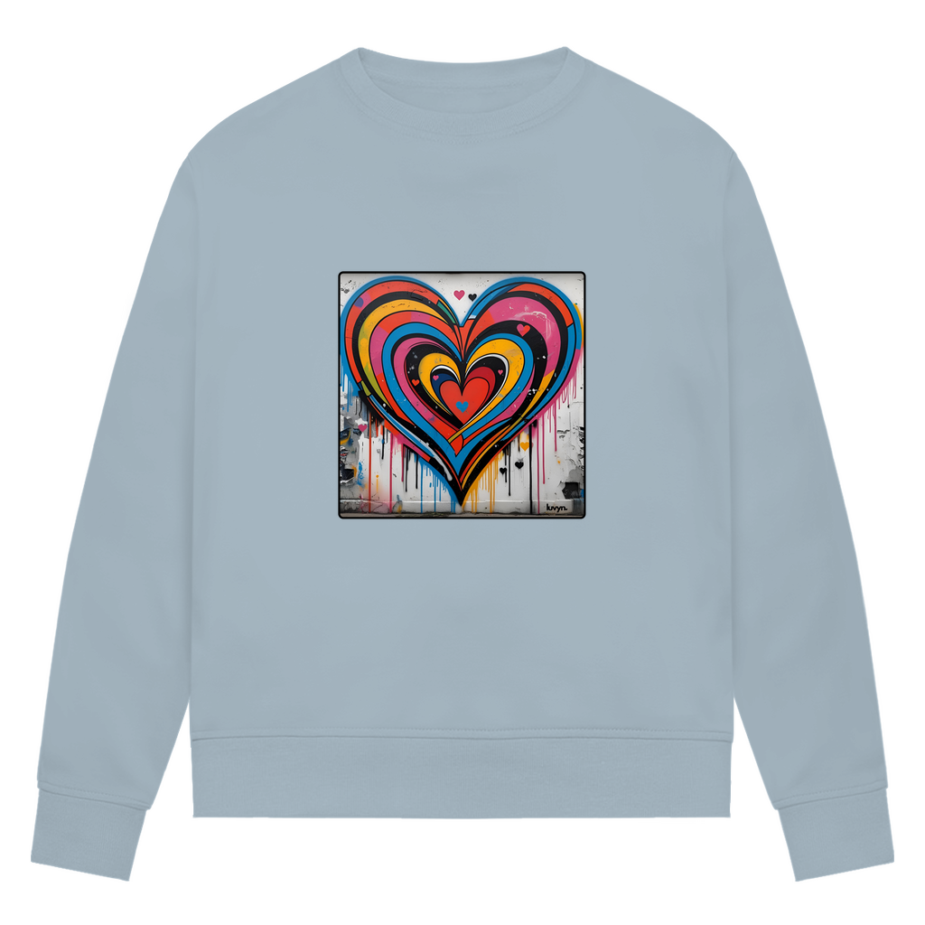 Damen Premium Bio Sweatshirt Heartcore