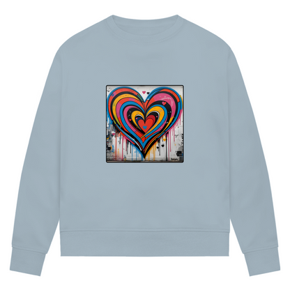 Damen Premium Bio Sweatshirt Heartcore
