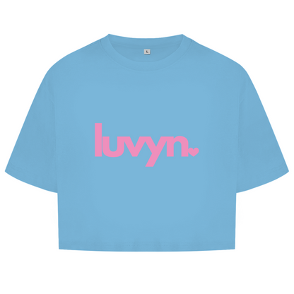 Damen Oversize Crop Top LUVYN PINK