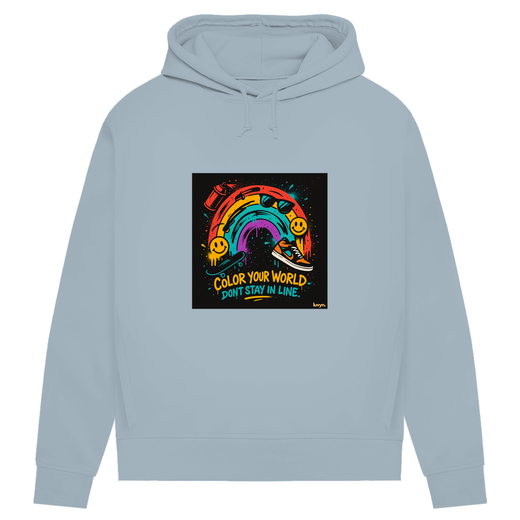 Damen Premium Bio Hoodie Color Your World