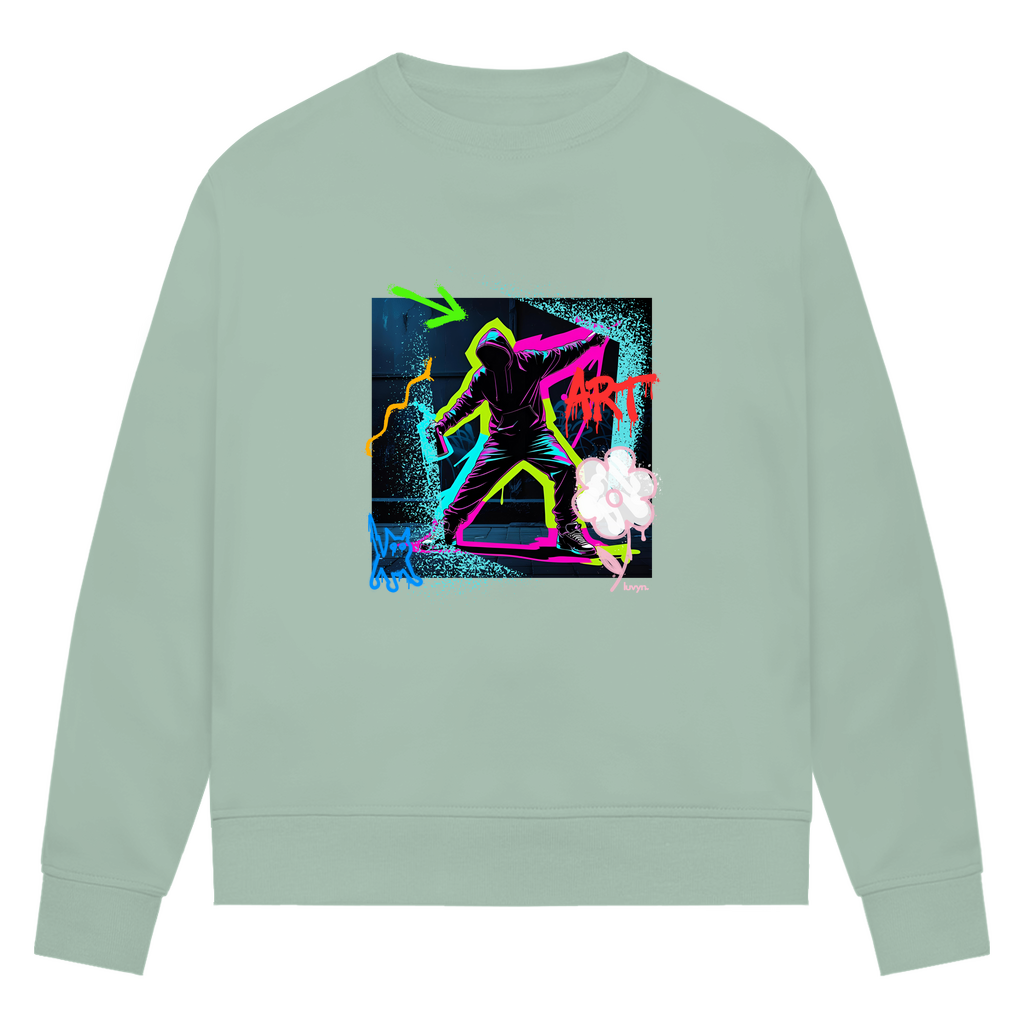 Damen Premium Bio Sweatshirt Graffiti Guy