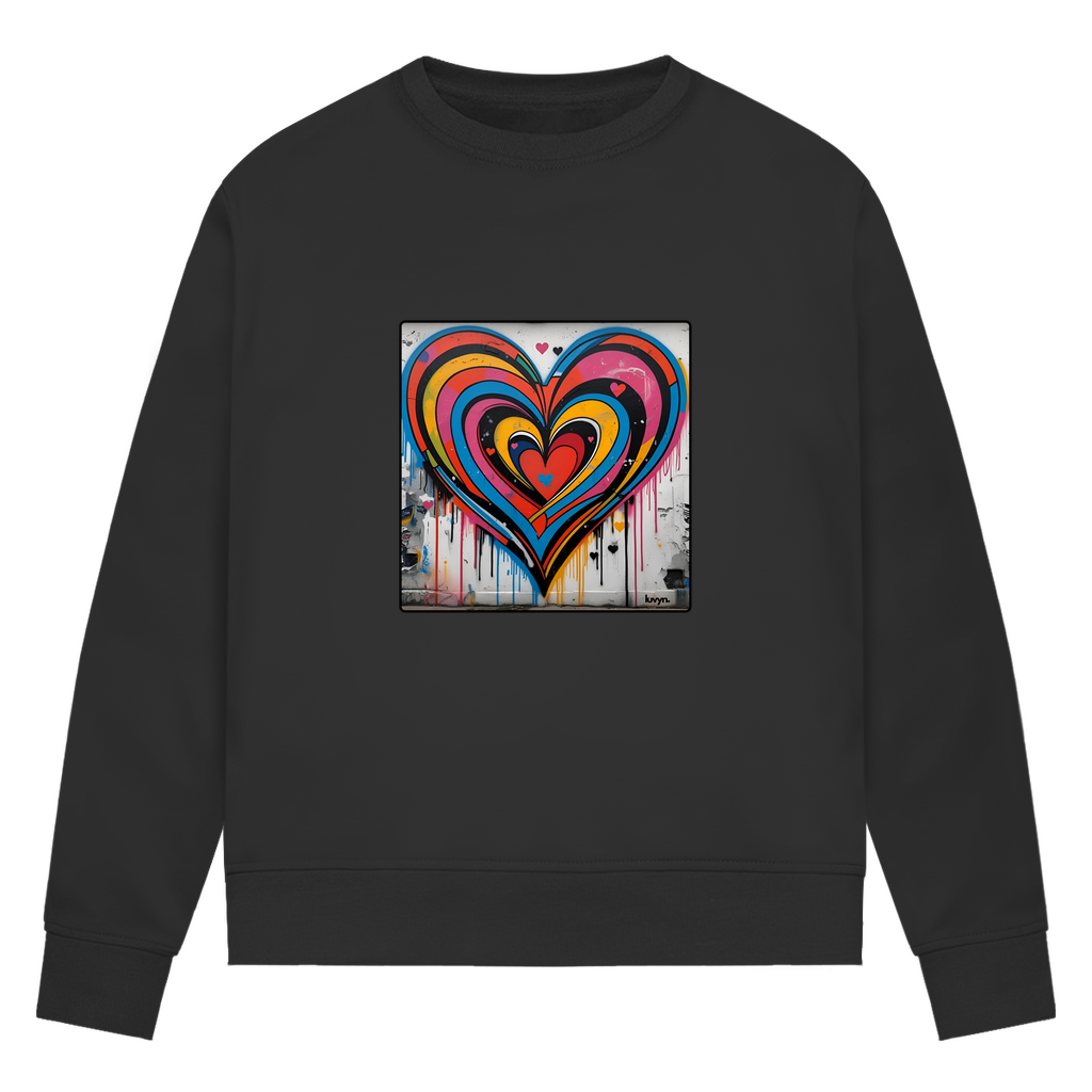 Damen Premium Bio Sweatshirt Heartcore