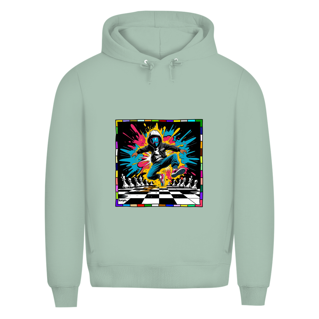 Herren Premium Bio Hoodie Chess Splash