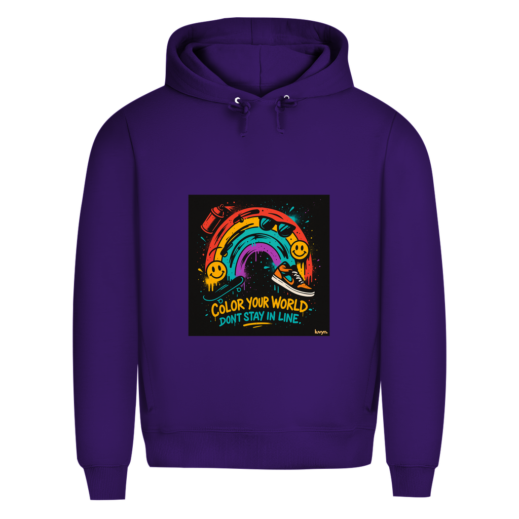 Herren Premium Bio Hoodie Color Your World