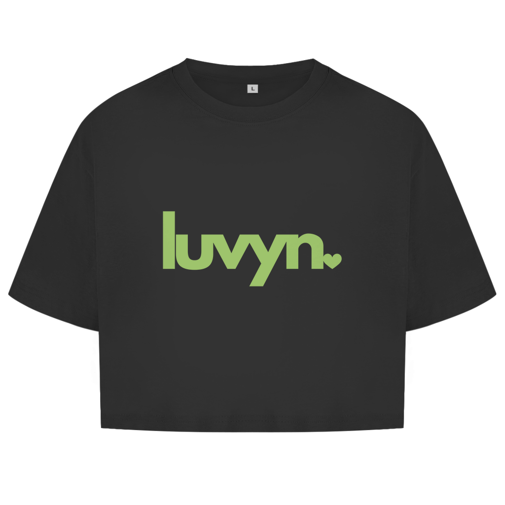 Damen Oversize Crop Top LUVYN LIME