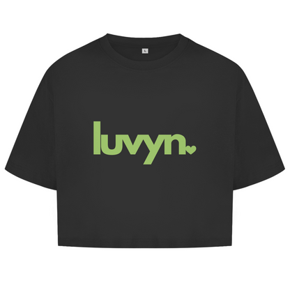 Damen Oversize Crop Top LUVYN LIME