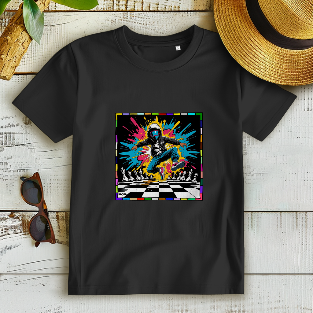 Damen Premium Bio T-Shirt Chess Splash