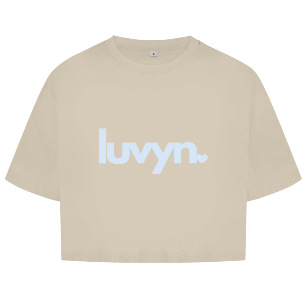 Damen Oversize Crop Top LUVYN BLUE