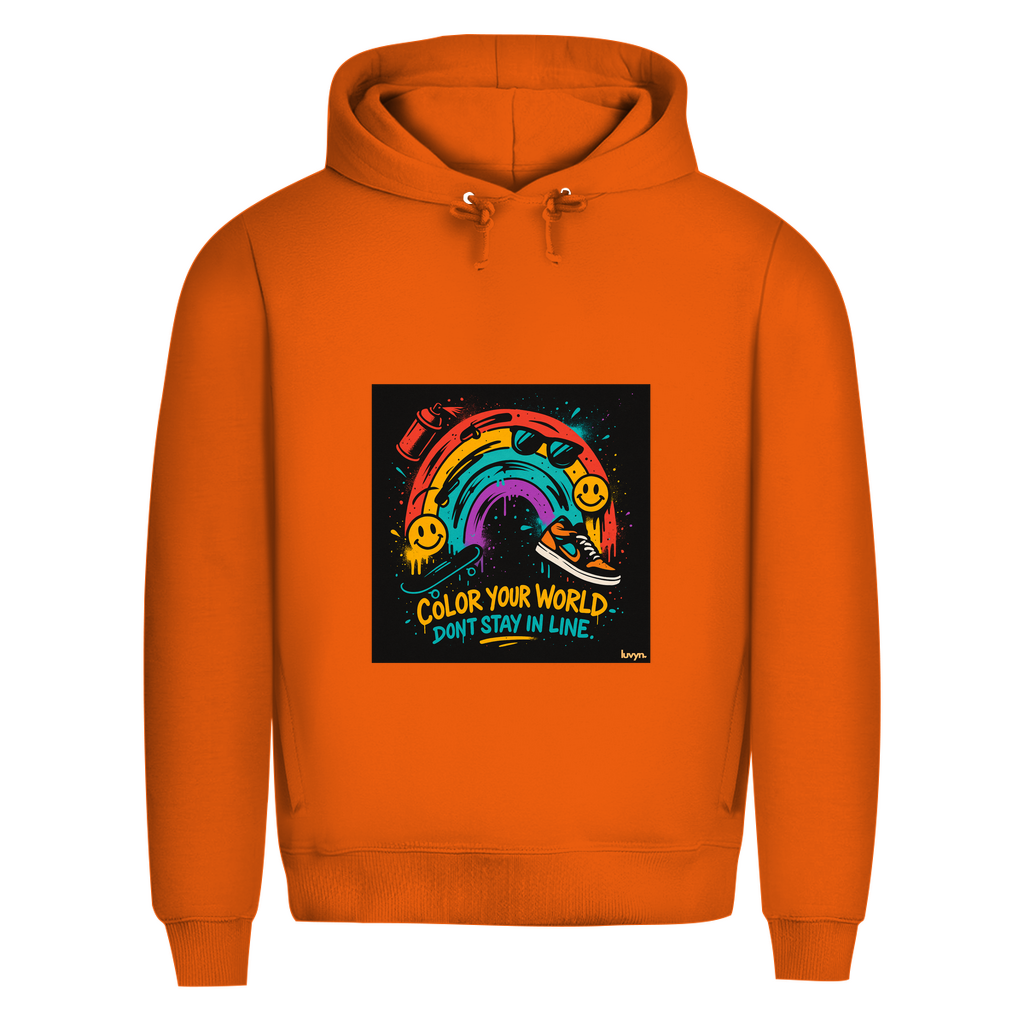 Herren Premium Bio Hoodie Color Your World
