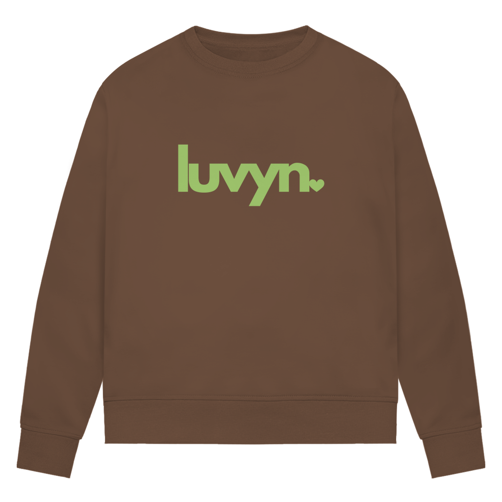 Damen Premium Bio Sweatshirt LUVYN LIME