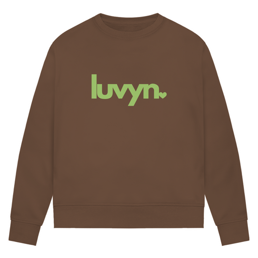 Damen Premium Bio Sweatshirt LUVYN LIME