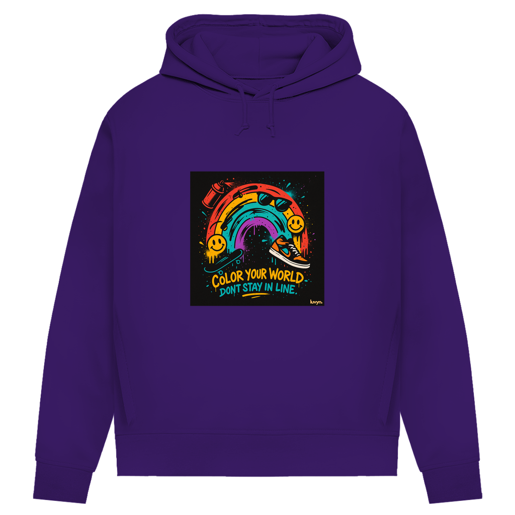 Damen Premium Bio Hoodie Color Your World