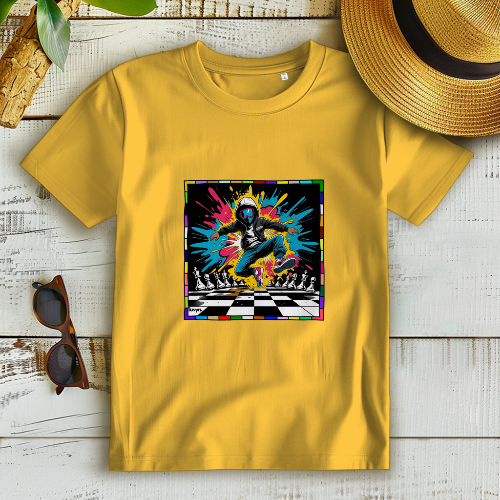 Damen Premium Bio T-Shirt Chess Splash