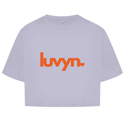 Damen Oversize Crop Top LUVYN ORANGE
