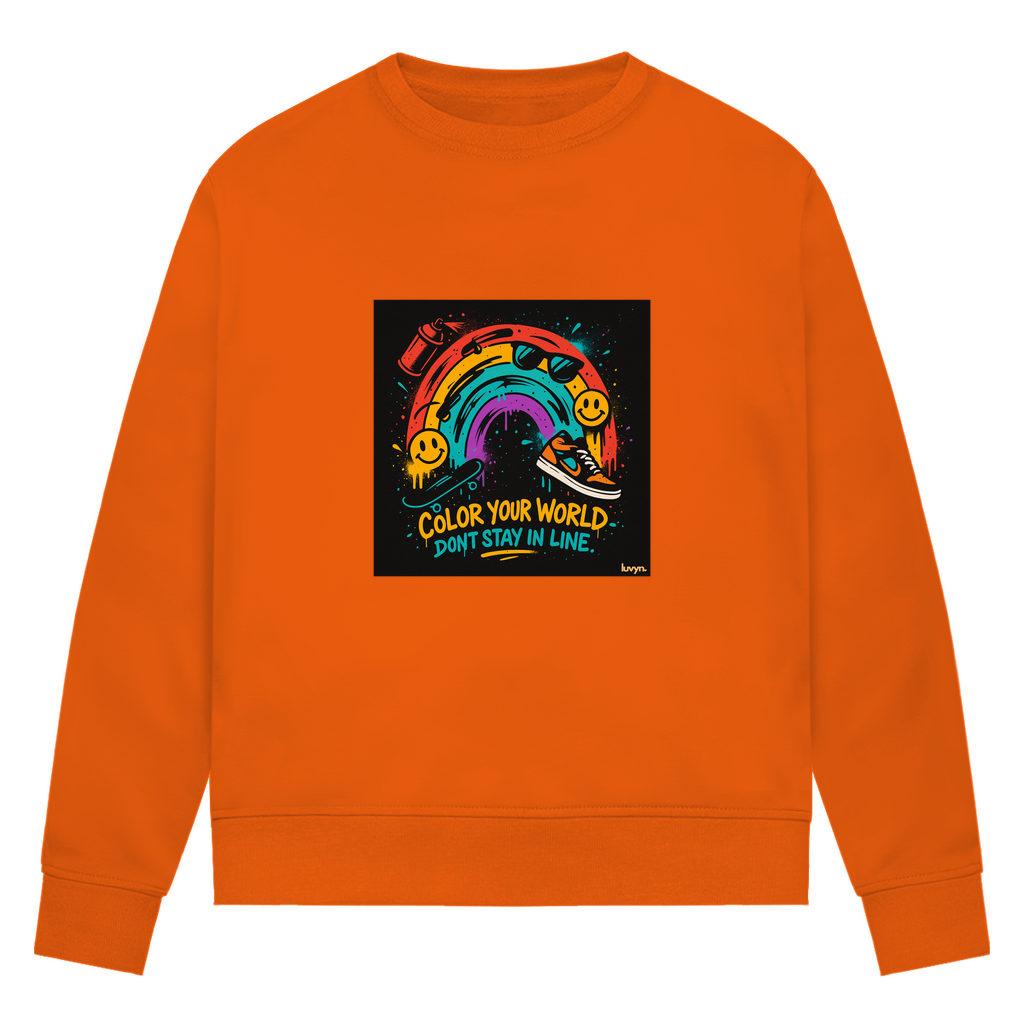 Damen Premium Bio Sweatshirt Color Your World