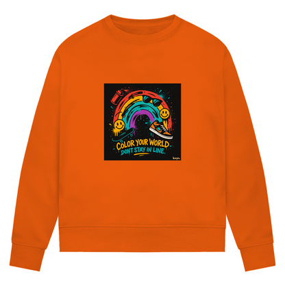 Damen Premium Bio Sweatshirt Color Your World