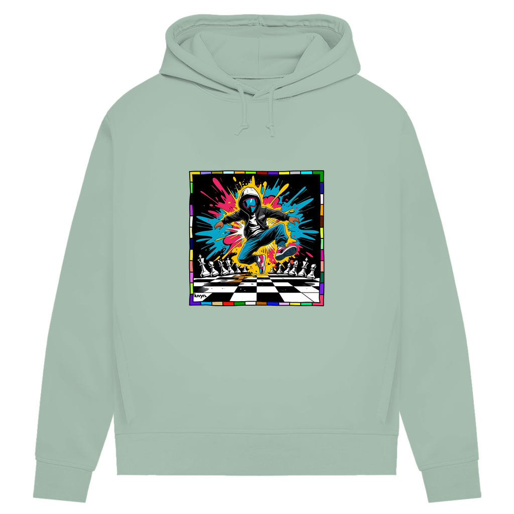 Damen Premium Bio Hoodie Chess Splash